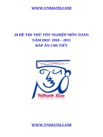 TT 20 ĐỀ THI THỬ TN 10-11( có đáp án )
