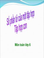 Giáo án bồi dưỡng thao giảng số học lớp 6 Bài Số phần tử của một tập hợp.. (8)