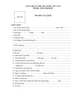 Mẫu sơ yếu lý lịch chuẩn