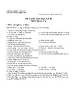 đề tthi học kì II địa 6,7,8,9