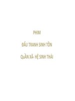 phim- quần thể, hệ sinh thái, đấu tranh sinh tồn
