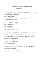 Câu hỏi trắc nghiệm Môn Tư tưởng Hồ Chí Minh