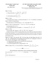 Đề và HDC  tuyển sinh thpt 2015 Hưng Yên