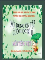 Bài : nội dung ôn tập cuối học kỳ 2 tiếng việt 5
