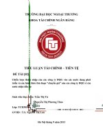 Tiểu luận Tài chính tiền tề Đề tài 2 - Chiến lược thâm nhập của các công ty ĐQG vào các nước đang phát triển và các hình thức thủ đoạn “chuyển giá” của các công ty ĐQG ở các nước nhận đầu tư