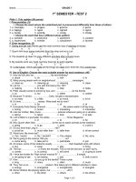 Grade 7-1st semester-test 2