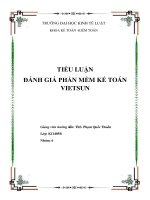 Đánh giá phần mềm kế toán vietsun