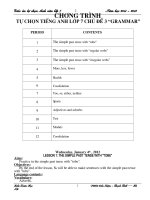 Giáo án dạy thêm tiếng anh 7