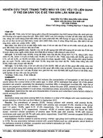 Nghiên cứu tình trạng thiếu máu và các yếu tố liên quan ở trẻ em dân tộc Ê Đê tỉnh Đắc Lắc năm 2012