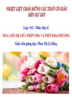 Bài giảng tham khảo thao giảng đại số 9 Bài Liên hệ giữa phép nhân và phép khai phương (11)
