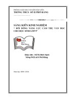 SKKN: Boi duong nang luc cam thu van hoc cho HS lop 9