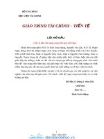 Giáo trình Tài chính - Tiền tệ