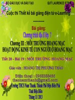 Slide Địa 7 Bài 19 MÔI TRƯỜNG HOANG MẠC _Phương Thảo