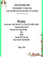 Slide Địa 10 Bài 41 MÔI TRƯỜNG VÀ TÀI NGUYÊN THIÊN NHIÊN _P.T Hằng