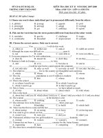 đề kiểm tra hk2 lớp 11 hay