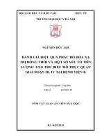 Đánh giá hiệu quả phác đồ hoá xạ trị đồng thời và một số yếu tố tiên lượng ung thư biểu mô vẩy thực quản giai đoạn III,IV