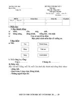 ĐỀ KIỂM TRA CHKI MÔN TIẾNG VIỆT 1