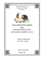 bài tập quang hình lí 9