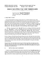 Báo cáo công tác chủ nhiệm giỏi