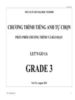 CHƯƠNG TRÌNH TIẾNG ANH TỰ CHỌN LET’S GO 1A GRADE 3