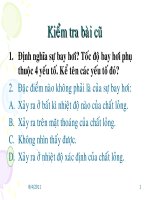 BÀI 27 - SỰ BAY HƠI VÀ NGƯNG TỤ (tiếp theo)