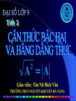 Bài giảng đại số 9 Bài Căn bậc hai và hằng đẳng thức căn bậc hai của a bình phương (5)