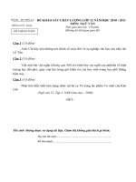 Đề thi thử tốt nghiệp môn Ngữ Văn