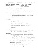 De thi chinh thuc HKII Toan 12 nam 2011