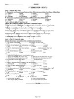 Grade 7-1st semester-test 3