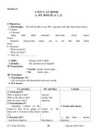 Giáo án tiếng anh lớp 6