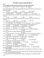 Đề kiểm tra học ki thể dục 9 ki2