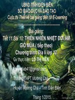 Slide Địa lí 12 Bài 10 THIÊN NHIÊN NHIỆT ĐỚI ẨM _L.T Viên