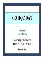CƠ HỌC ĐẤT - CHƯƠNG 1 BẢN CHẤT VẬT LÝ CỦA ĐẤT ĐÁ