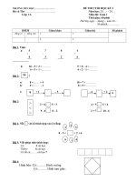 Đề thi Cuối học kì I Môn Toán 1