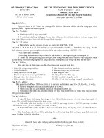 Đề - HDC môn sinh hoc vao lớp 10 chuyên Hưng Yên Năm hoc 2010 - 2011