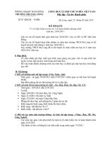 kế hoạch tổ chức thi HK2 và hoàn thành chương trình năm học