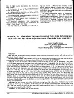 Nghiên cứu tình hình tai nạn thương tích của bệnh nhân đến điều trị tại bệnh viện đa khoa tỉnh Đắc Lắc năm 2011
