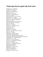 Thuật ngữ chuyên ngành cấp thoát nước