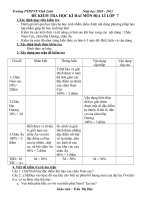 Đề kiểm tra học kì hai môn địa lí lớp 7 ( Có ma trận)