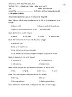 kiểm tra 15 phút, kì 2 -sinh 7