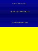 Bài giảng Quản trị chất lượng