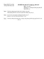 Đề và đáp án công nghệ 7 học kì II