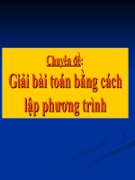 chuyen de Giai bài toan bang cach lap PT