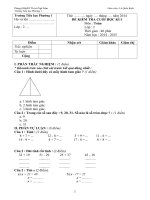 ĐỀ THI CUỐI HK1 MÔN TOÁN (2014-2015) CÓ ĐÁP ÁN-LÊ QUỐC KỊCH