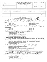 Đề ACuối KI Sử Địa Lớp 4  10_11