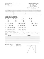 Đề kiểm tra chki môn Toán 2