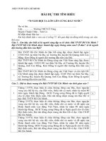 Câu hỏi - đáp án CT 70 năn đội ta lớn lên cùng đát nước