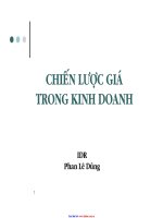 Chiến lược giá trong kinh doanh