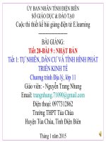 Slide Địa 11 BÀI 9 NHẬT BẢN Tiết 1 TỰ NHIÊN, DÂN CƯ VÀ TÌNH HÌNH PHÁT TRIỂN KINH TẾ _ Trang Nhung