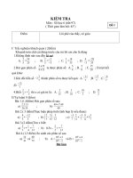 kiểm tra số 6 (tiết 97) có ma trân và đáp án